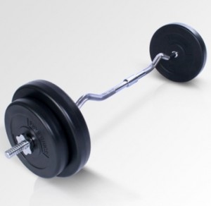 Langhantel mit Curl-Stange Langhantel mit Curl-Stange